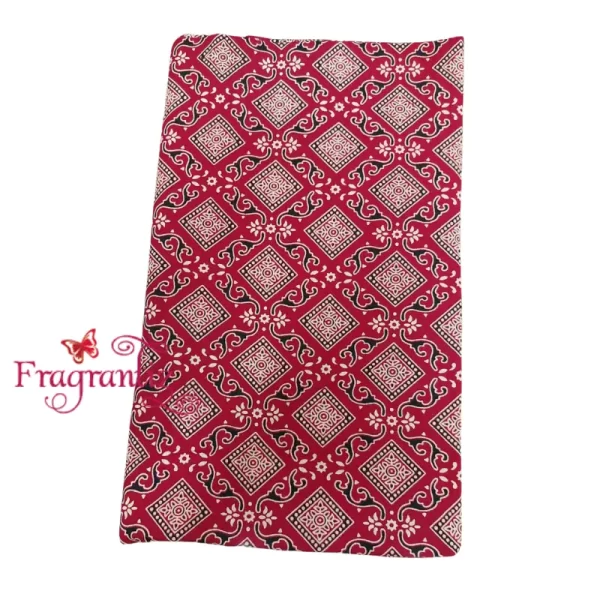 ajrakh cotton dress material red
