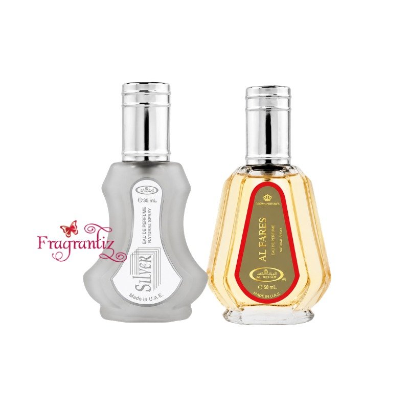 COMBO OF AL-FARES AND SILVER al rehab perfume